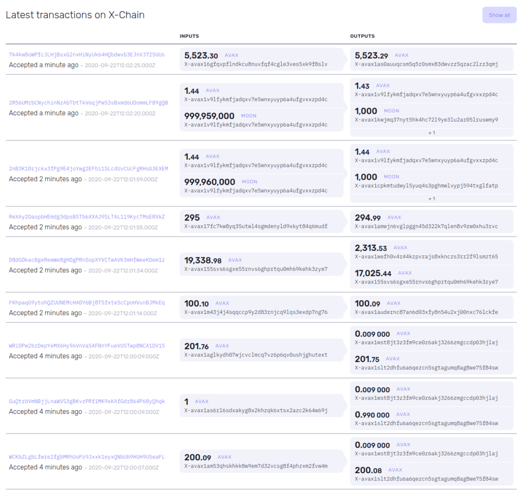 AVAX mainnet officially launched [Sept 22, 2020]